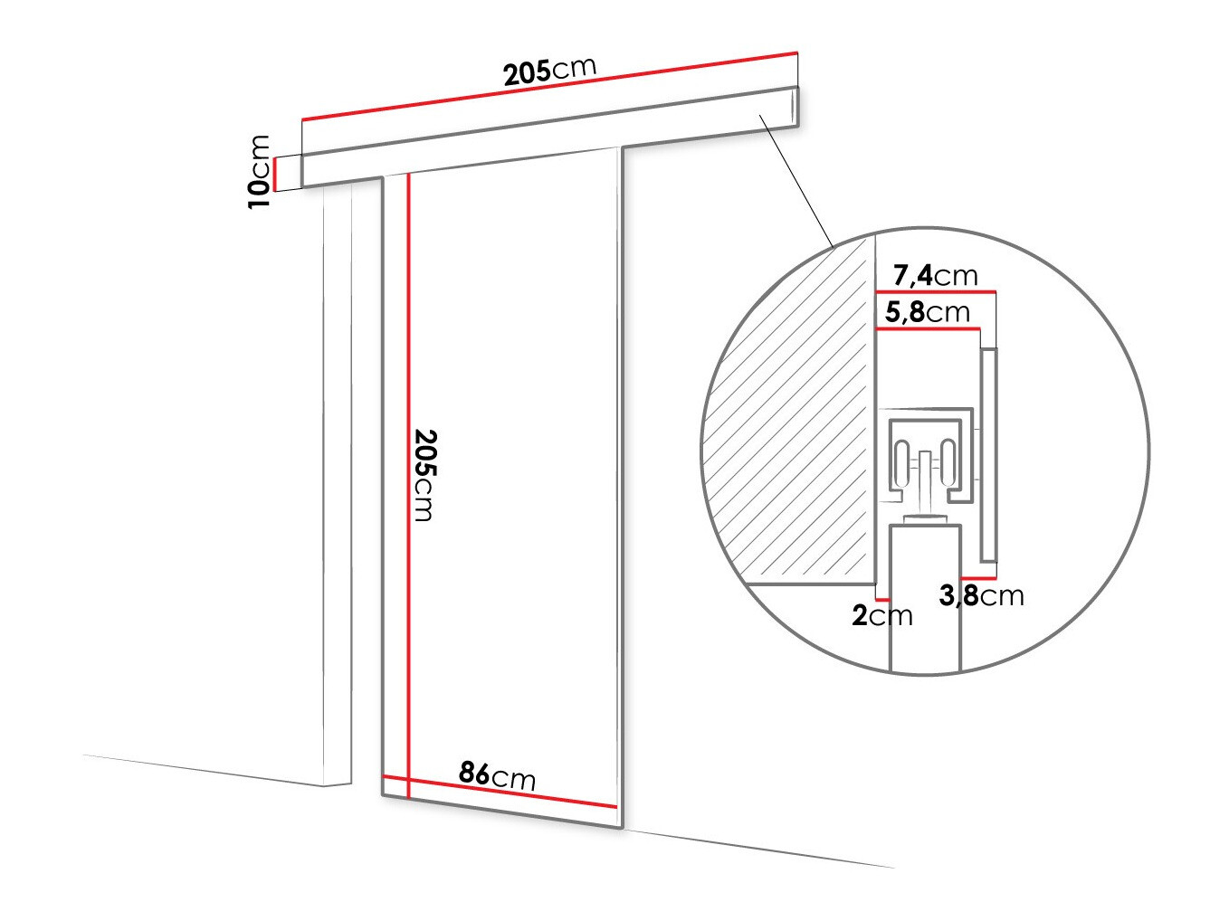 Klizna vrata Closico 171 (Braon)