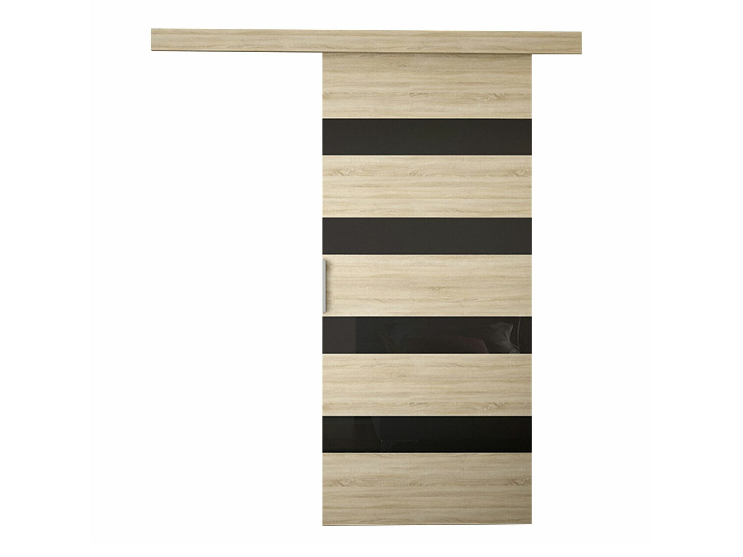 Klizna vrata Closico 173 (Sonoma hrast + Crno)