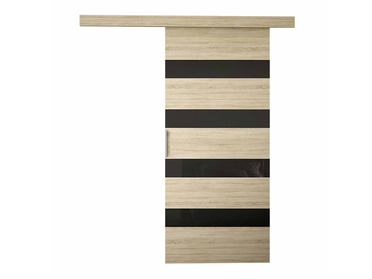 Klizna vrata Closico 174 (Sonoma hrast + Crno)