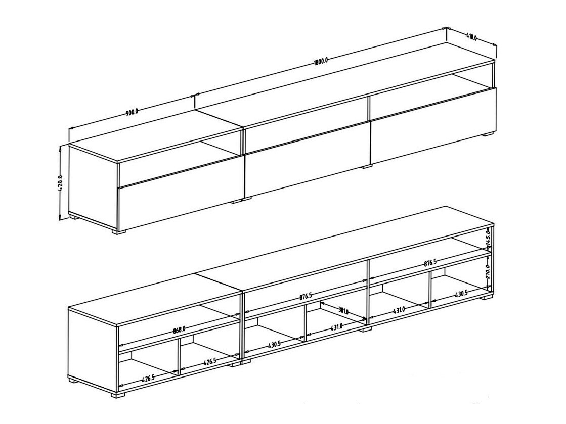 TV sto Serodeu 105 (Orah + Tamno brown)
