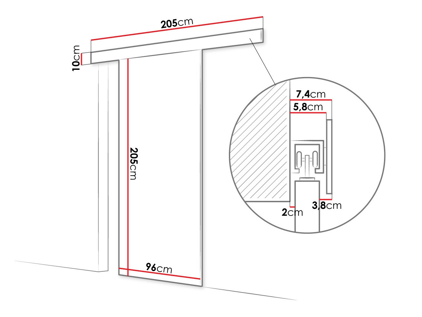 Klizna vrata Closico 177 (Belo)