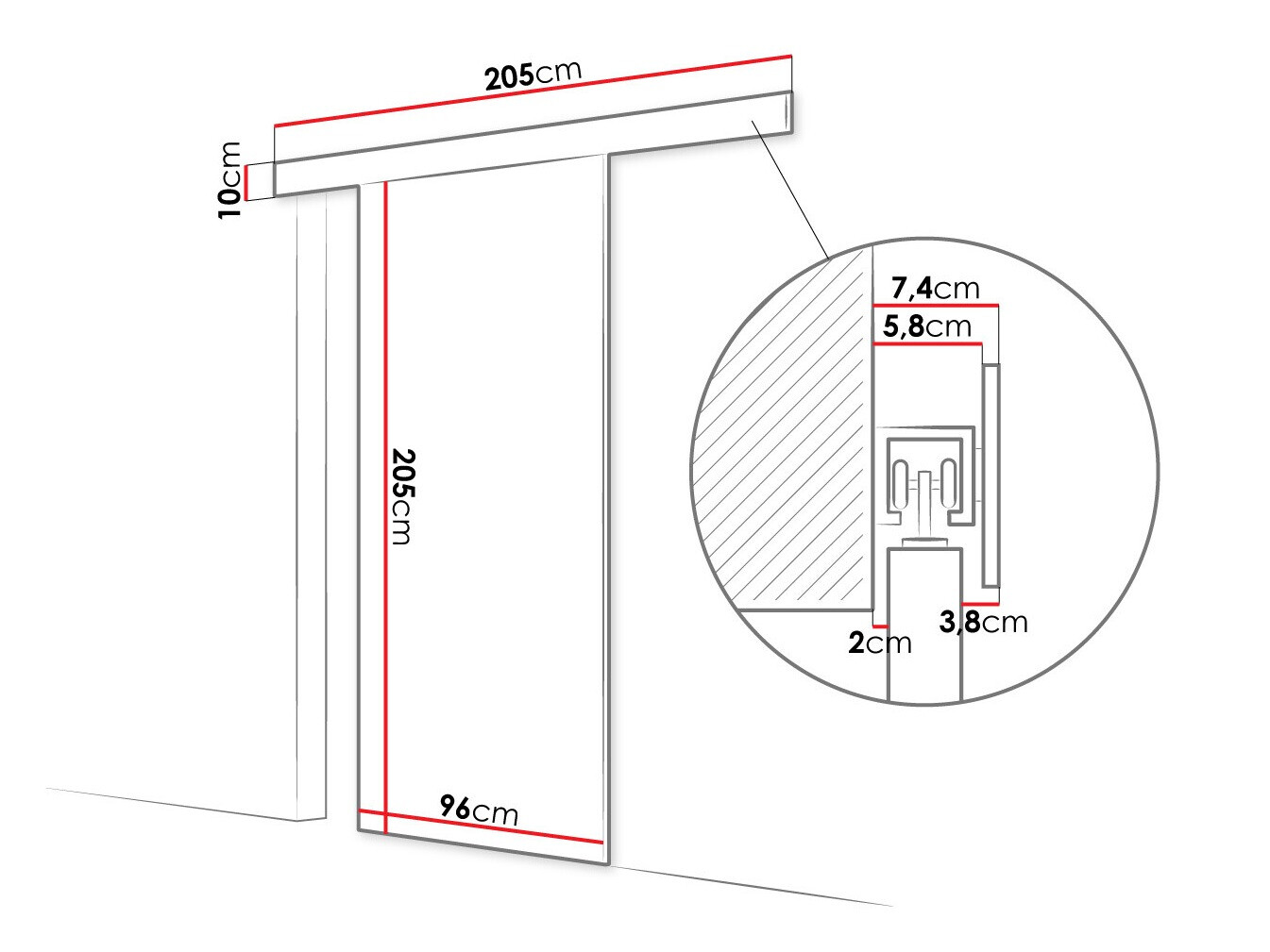 Klizna vrata Closico 177 (Sonoma hrast)