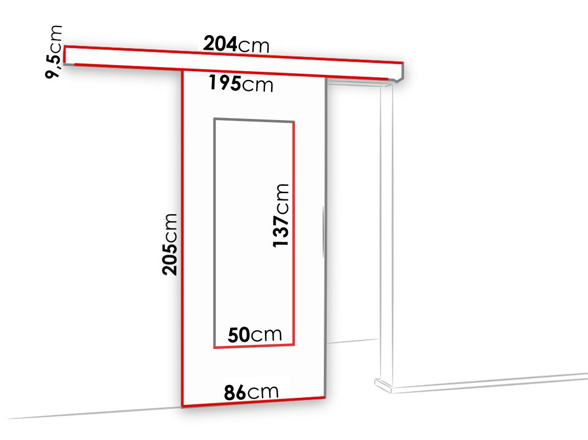 Klizna vrata Dover 131 (Sonoma hrast)