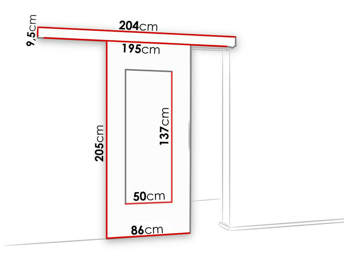 Klizna vrata Dover 131 (Tamni pepeo)