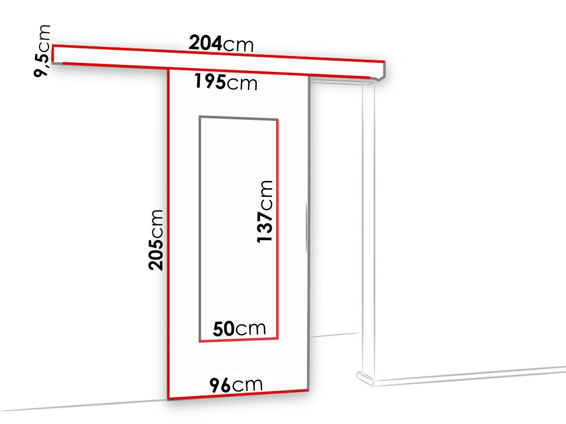 Klizna vrata Dover 119 (Tamni jasen)