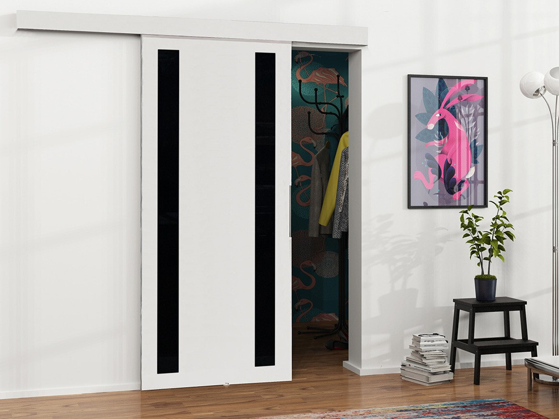 Klizna vrata Dover 120 (Belo + Crno)