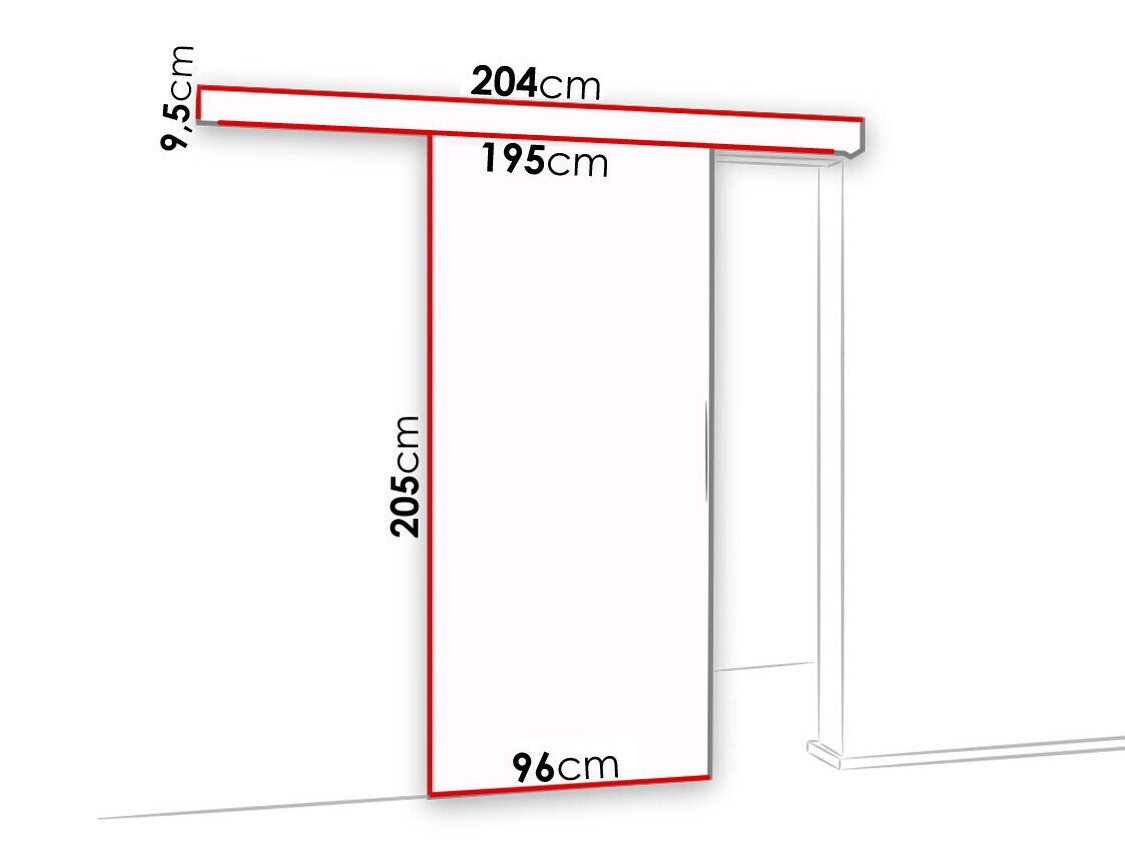 Klizna vrata Dover 121 (Belo + Crno)