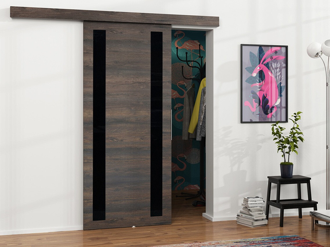 Klizna vrata Dover 122 (Tamni jasen + Crno)