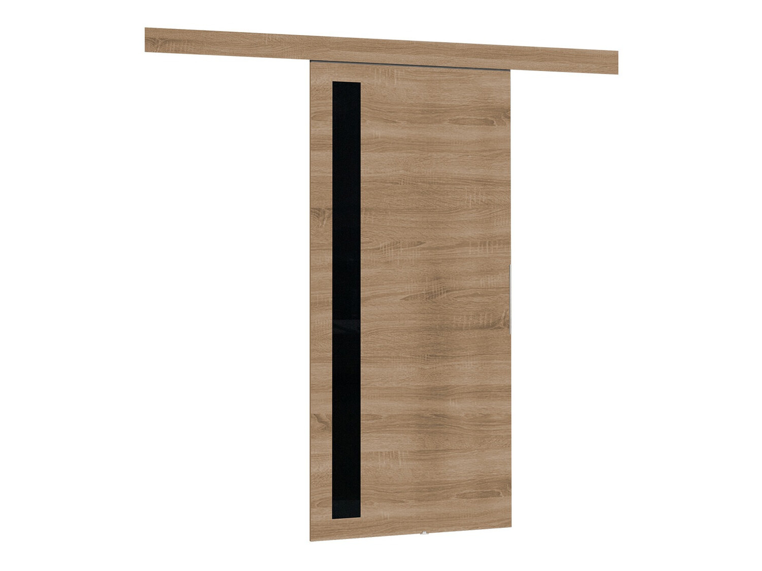 Klizna vrata Dover 123 (Sonoma hrast + Crno)