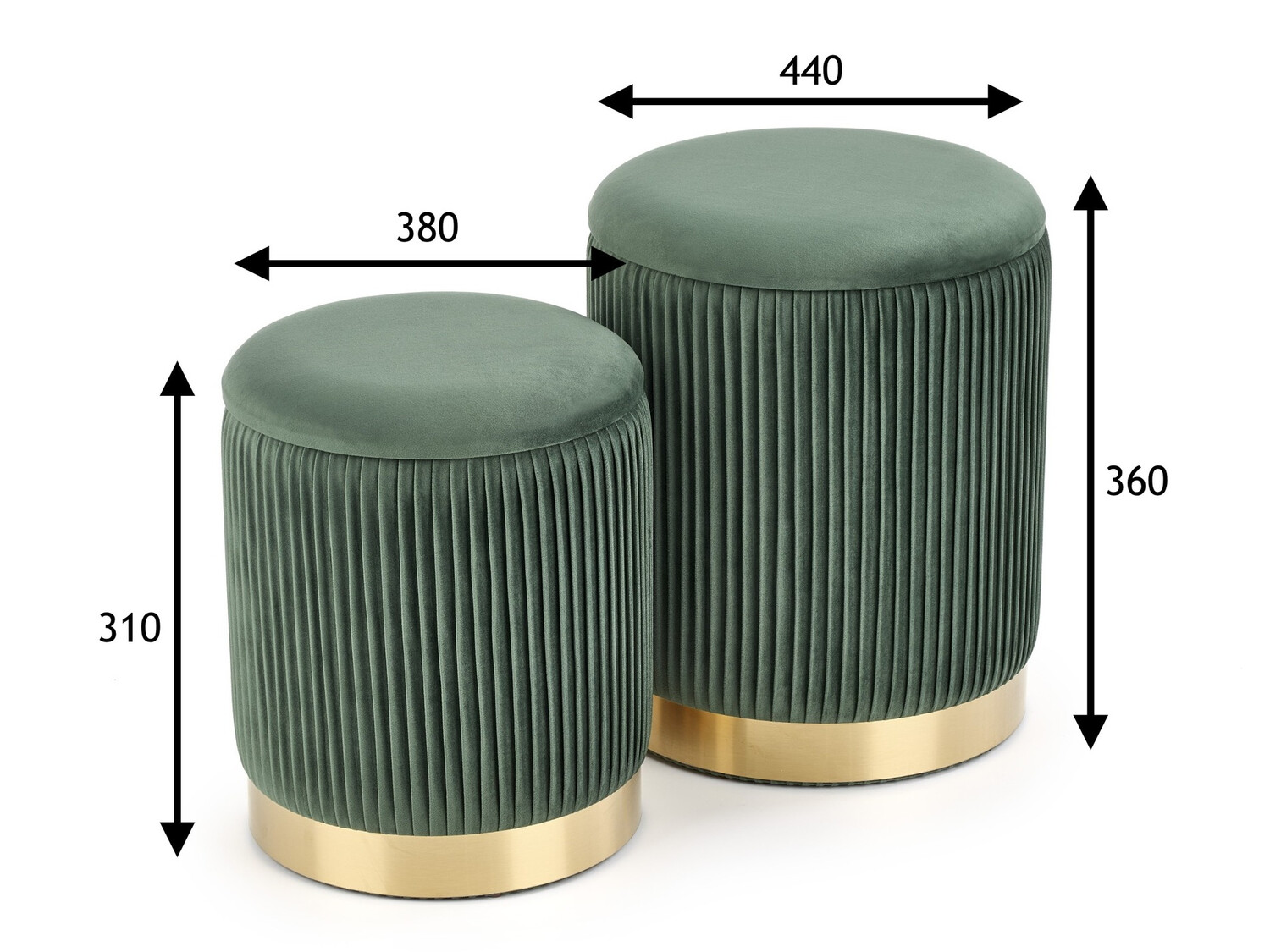 Set taburea Houston 1153 (Tamno zelena)