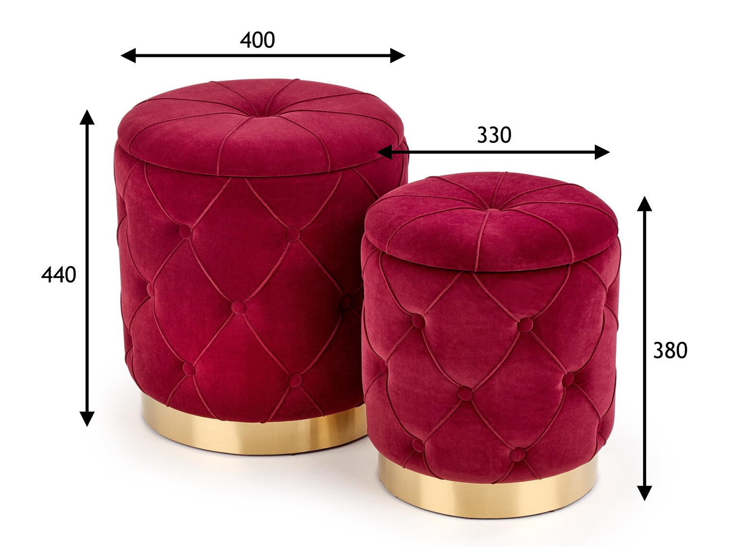 Set taburea Houston 1154 (Bordo)