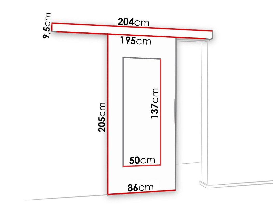 Klizna vrata Dover 128 (Belo)