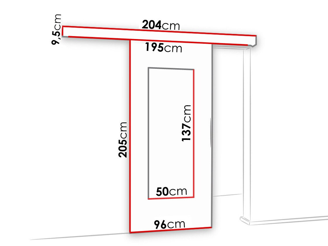 Klizna vrata Dover 129 (Belo)