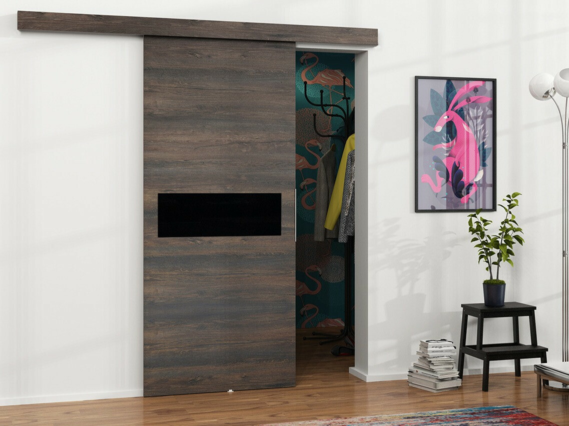 Klizna vrata Dover 133 (Tamni jasen + Crno)