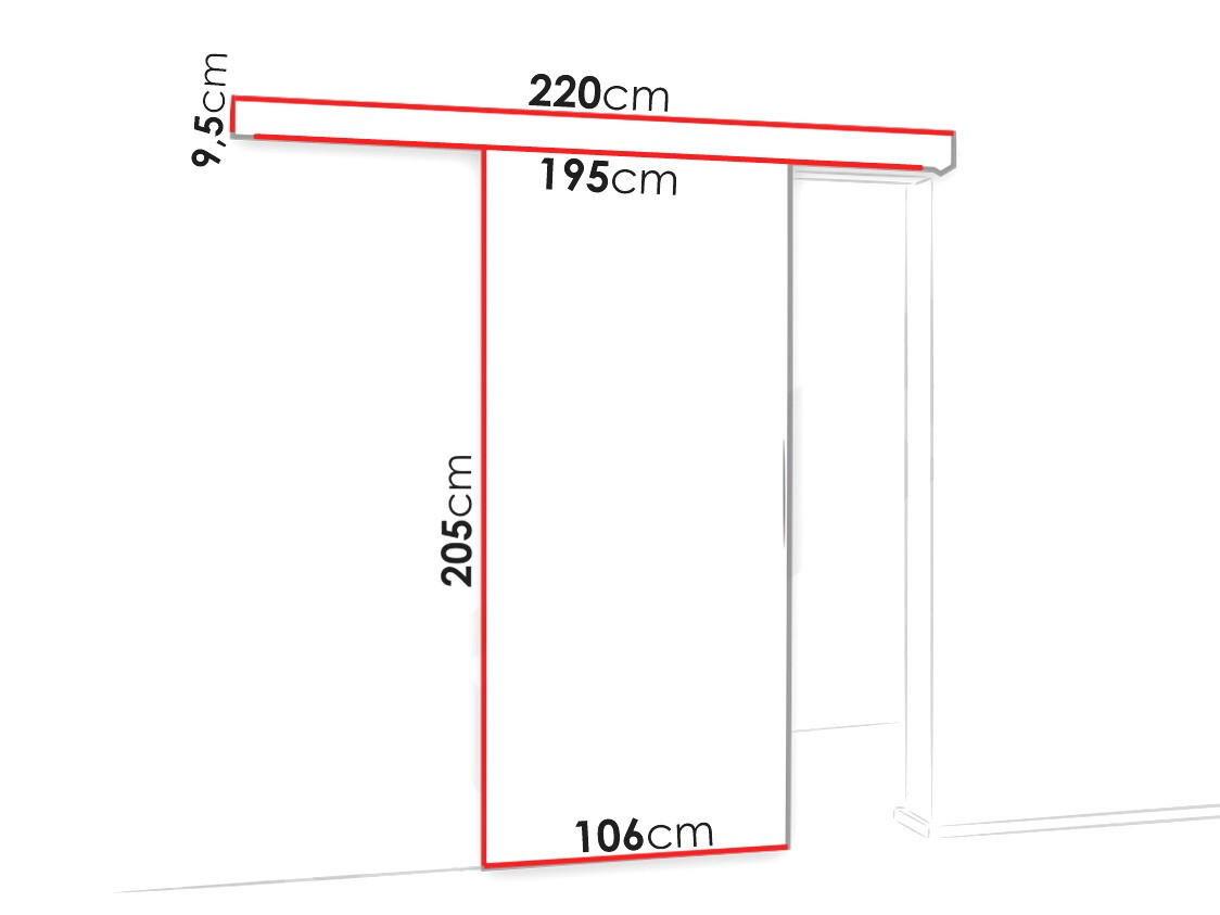 Klizna vrata Dover 137 (Antricit (ugalj) + Crno)