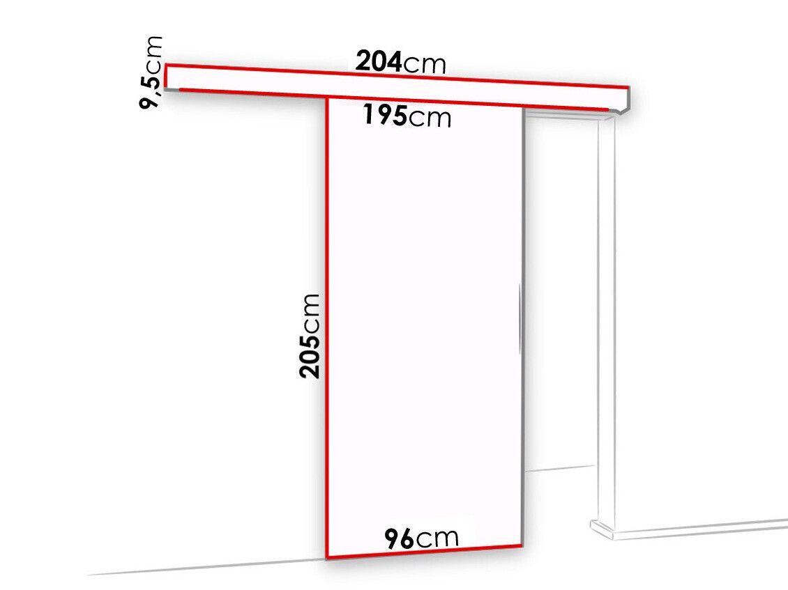 Klizna vrata Dover 139 (Antricit (ugalj) + Crno)