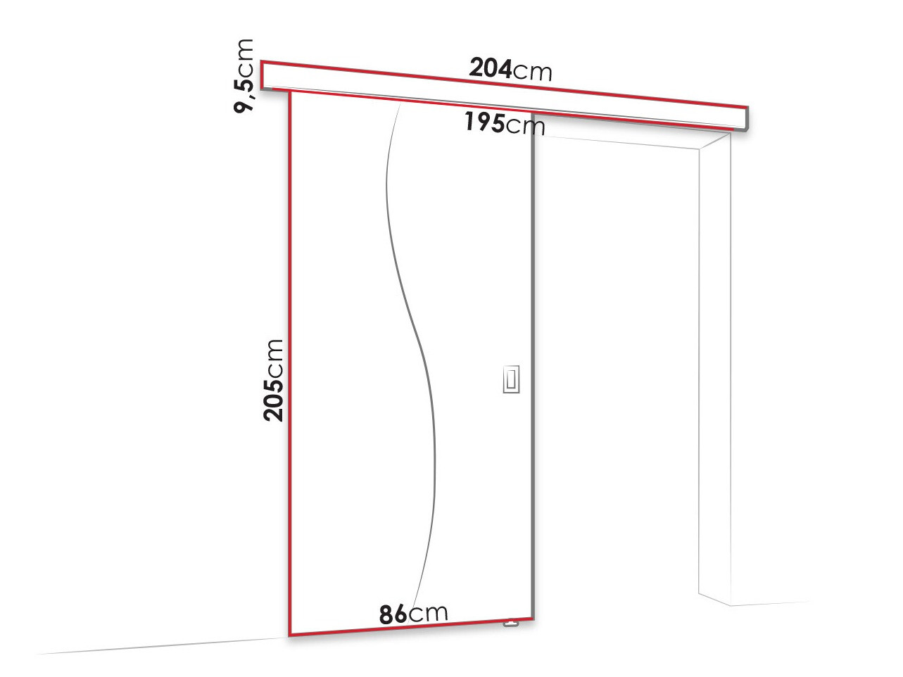 Klizna vrata Dover 150 (Belo)