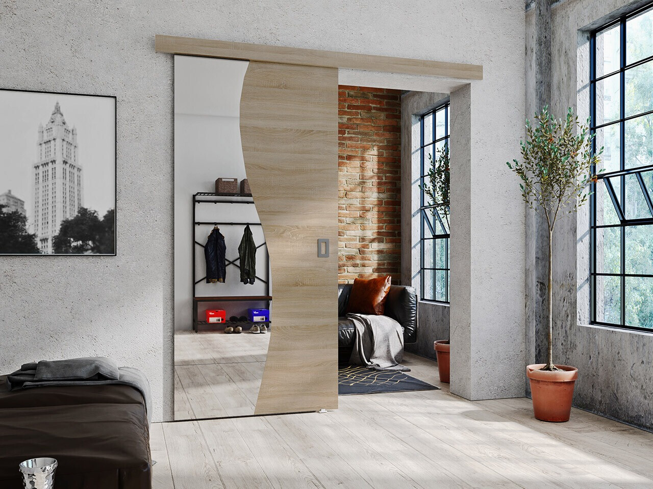 Klizna vrata Dover 150 (Sonoma hrast)