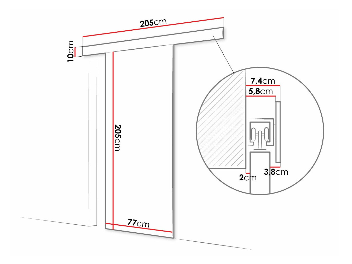 Klizna vrata Closico 179 (Belo)