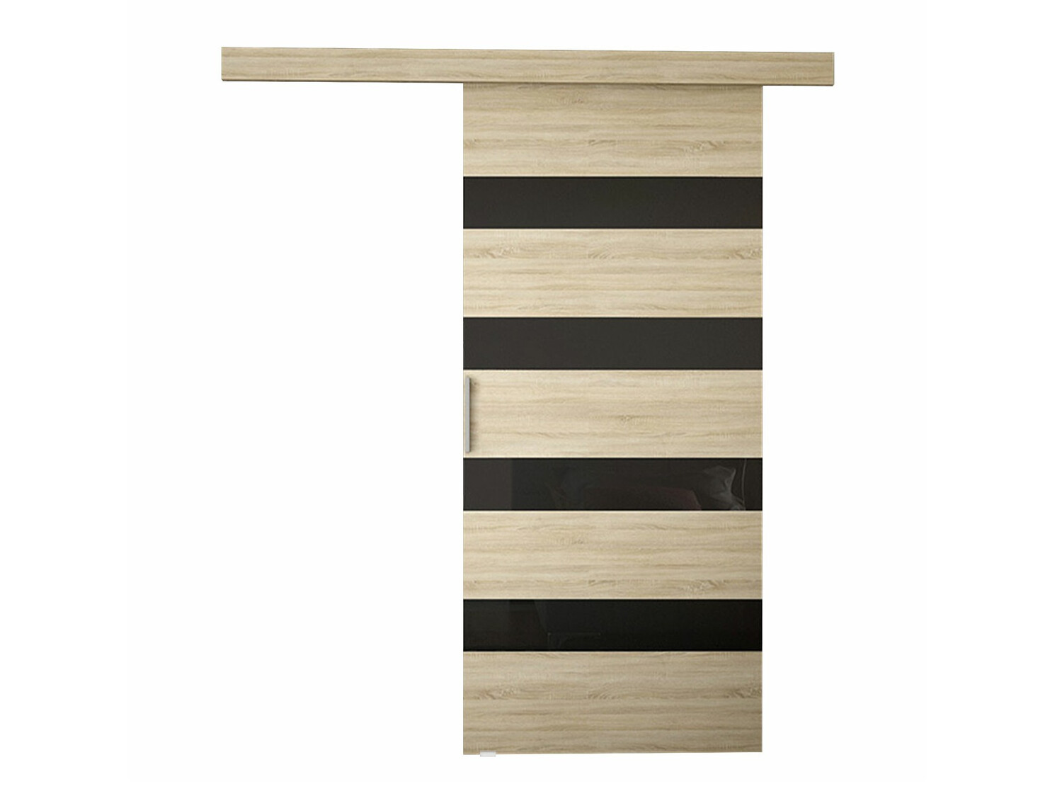 Klizna vrata Closico Fundus V (Sonoma hrast + Crno)