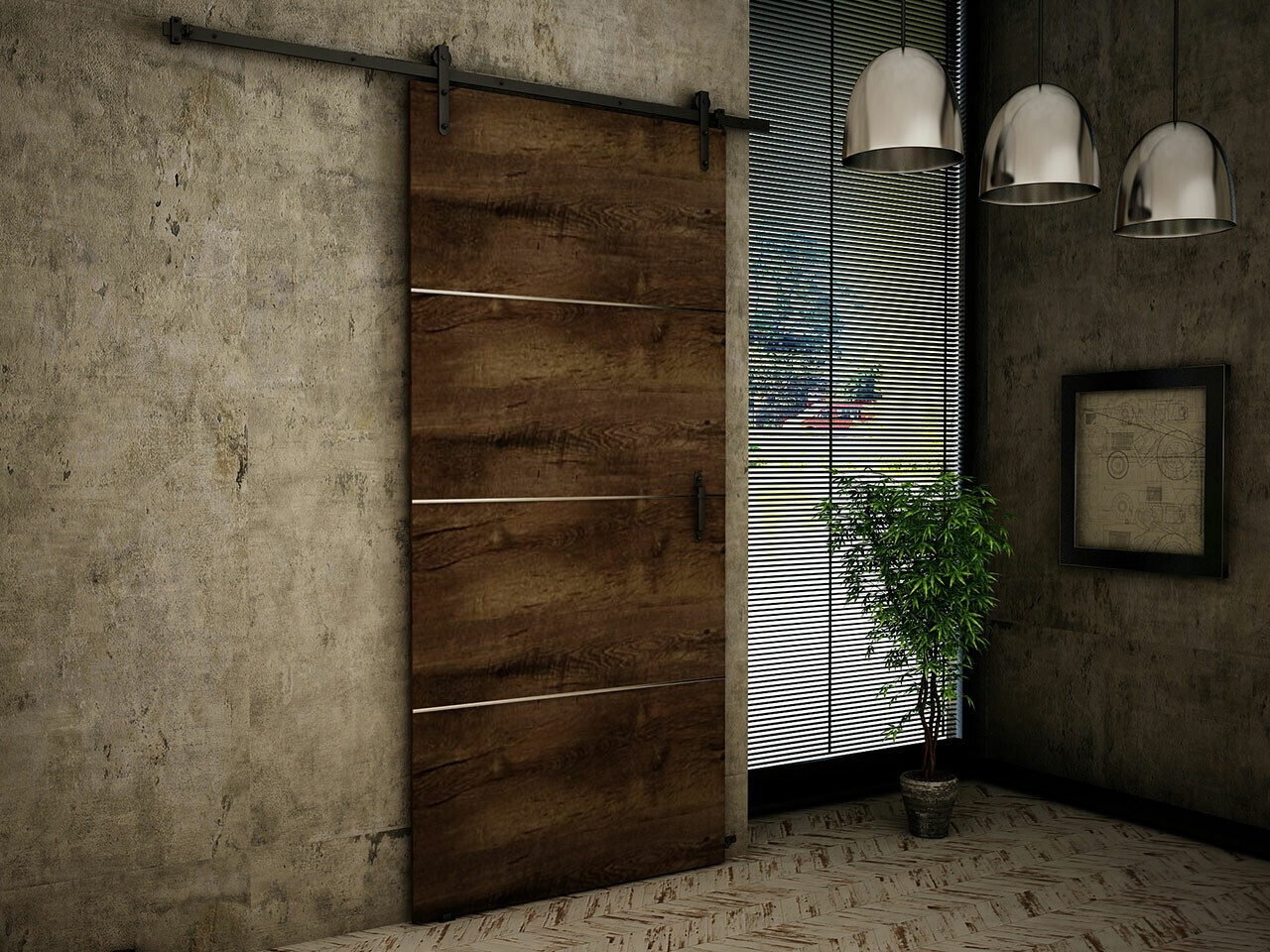 Klizna vrata Dover 153 (Tamni jasen)