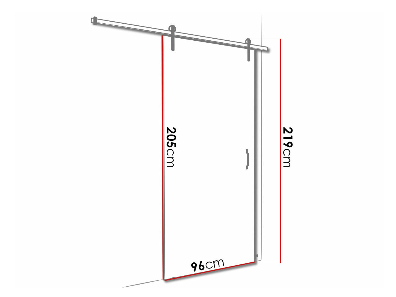 Klizna vrata Dover 157 (Antricit (ugalj) + Crno)