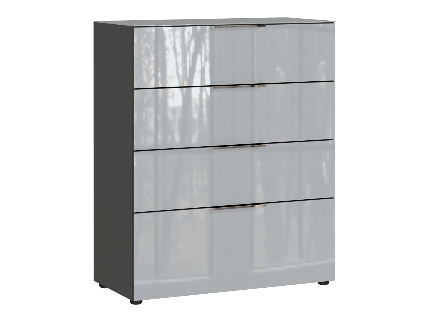 Komoda Sacramento 299 (Graphite + Sjaj siva)