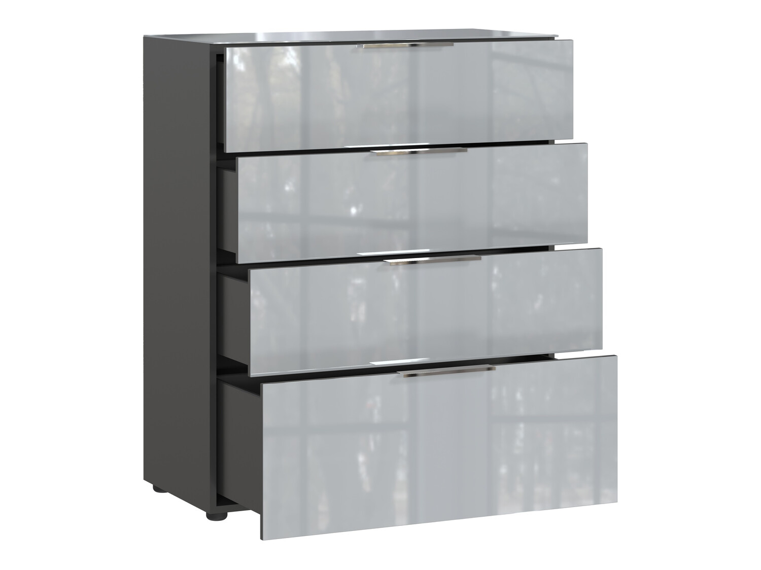 Komoda Sacramento 299 (Graphite + Sjaj siva)