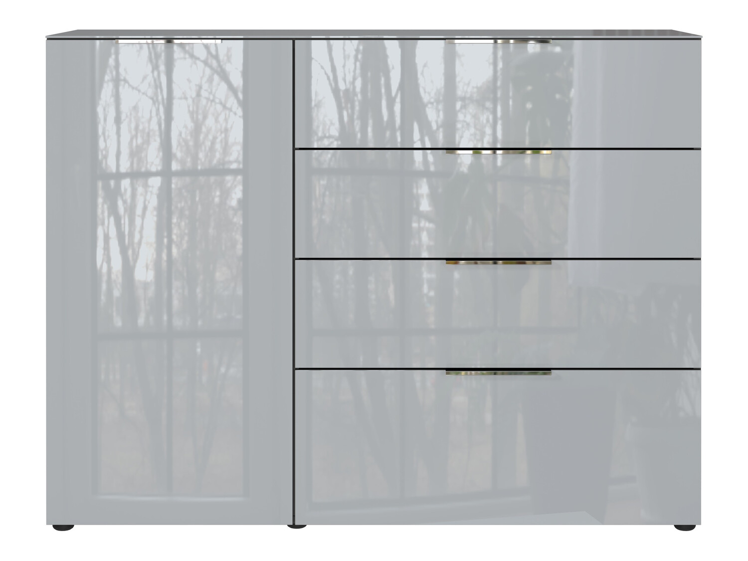 Komoda Sacramento 300 (Graphite + Sjaj siva)