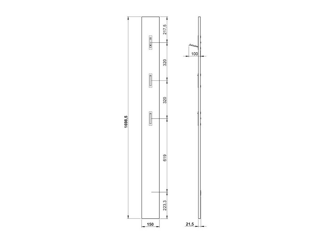 Čiviluk Cirsale 100 (Grafit)