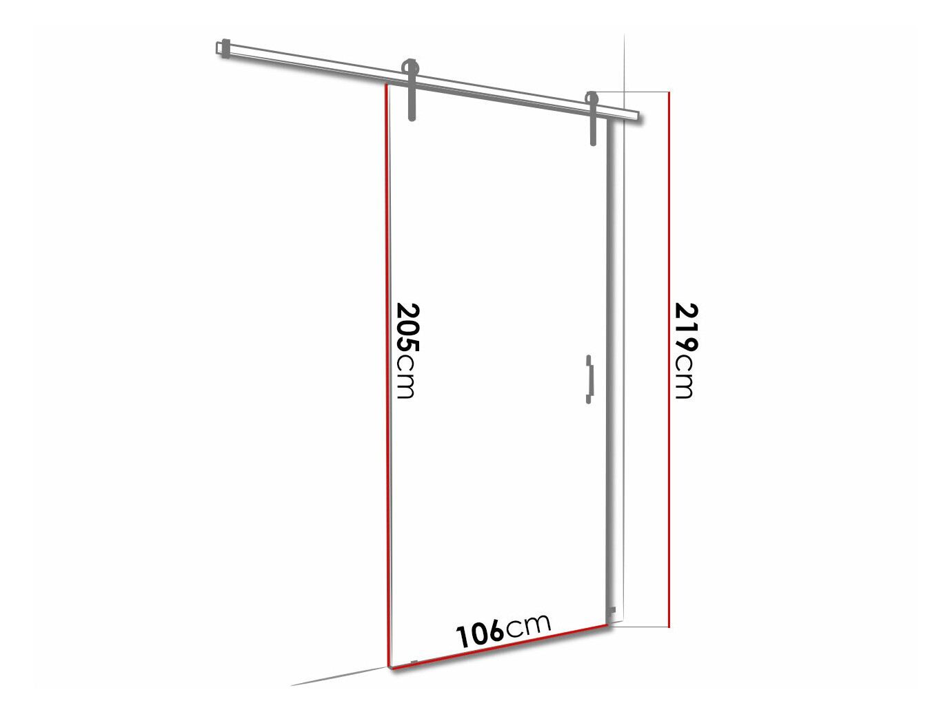 Klizna vrata Dover 158 (Antricit (ugalj) + Crno)