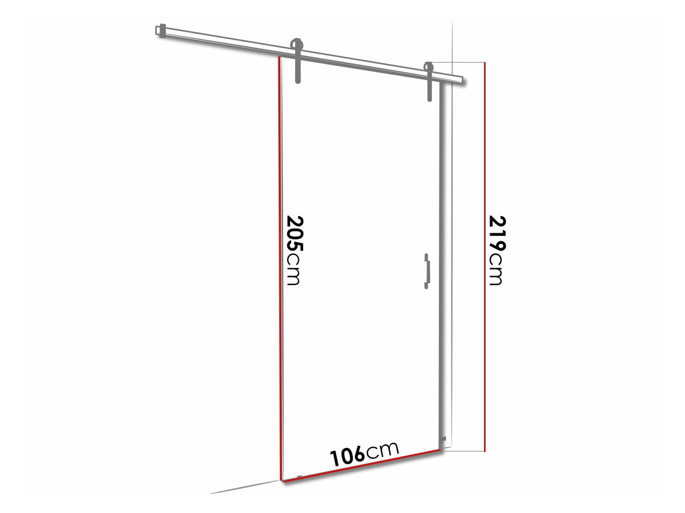 Klizna vrata Dover 158 (Belo + Crno)