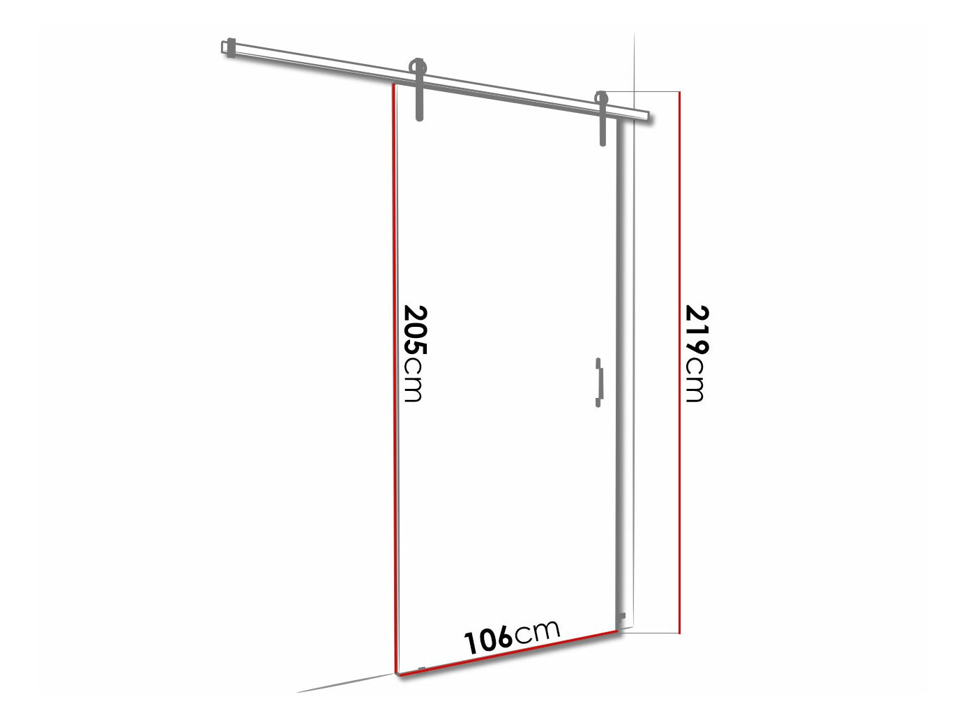 Klizna vrata Dover 158 (Tamni jasen + Crno)