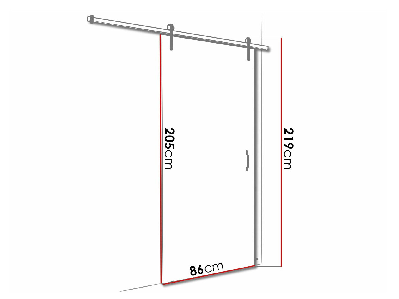 Klizna vrata Dover 159 (Tamni jasen + Crno)