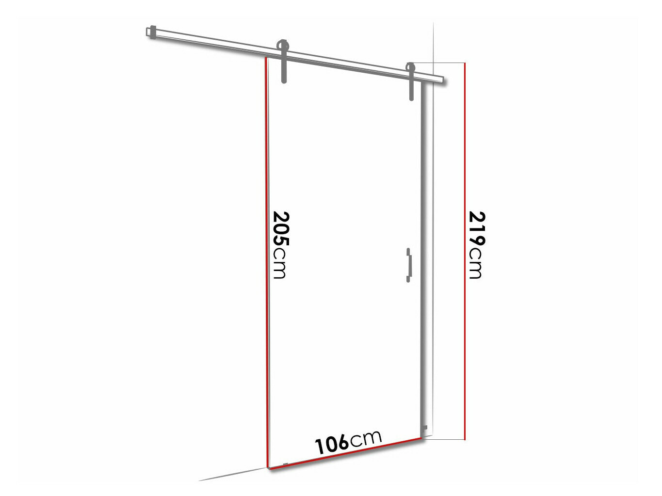 Klizna vrata Dover 161 (Antricit (ugalj) + Crno)