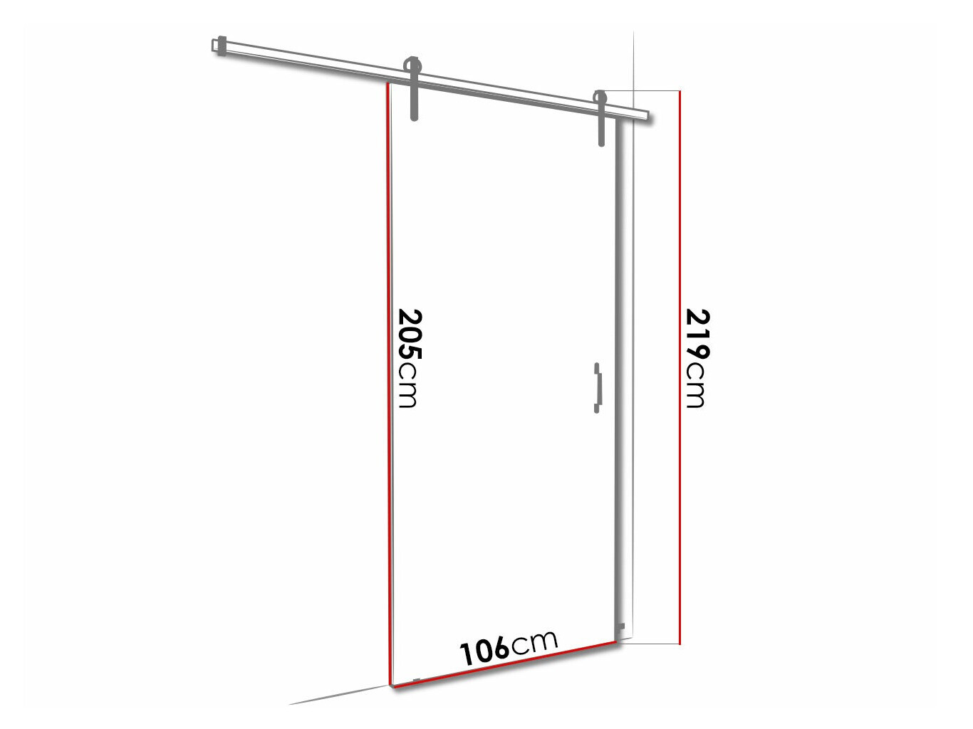 Klizna vrata Dover 161 (Sonoma hrast + Crno)