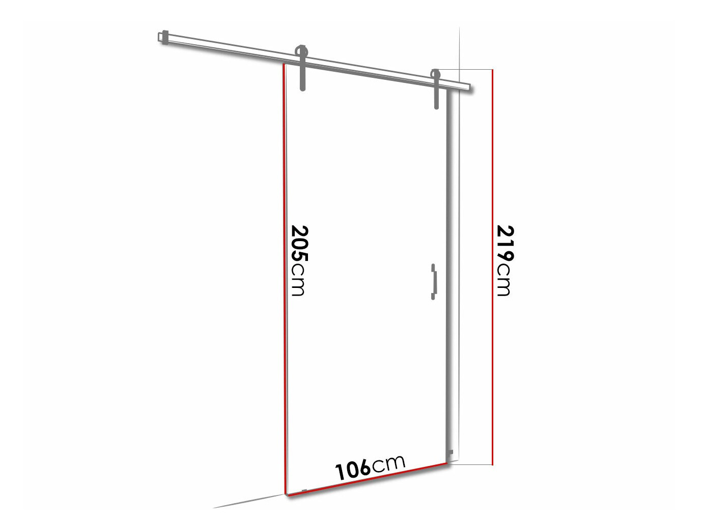 Klizna vrata Dover 161 (Tamni jasen + Crno)