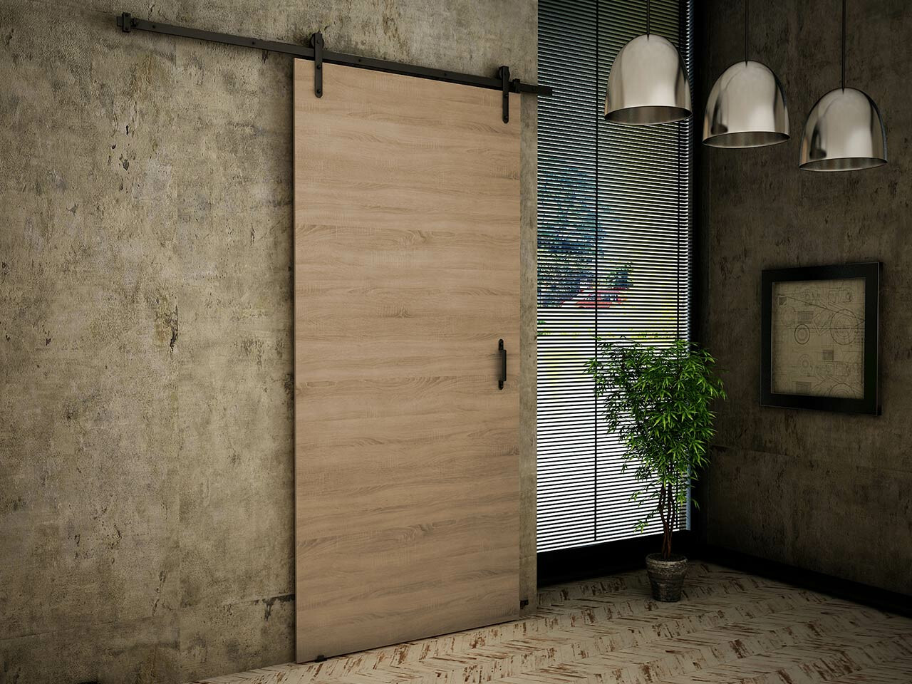 Klizna vrata Dover 165 (Sonoma hrast)