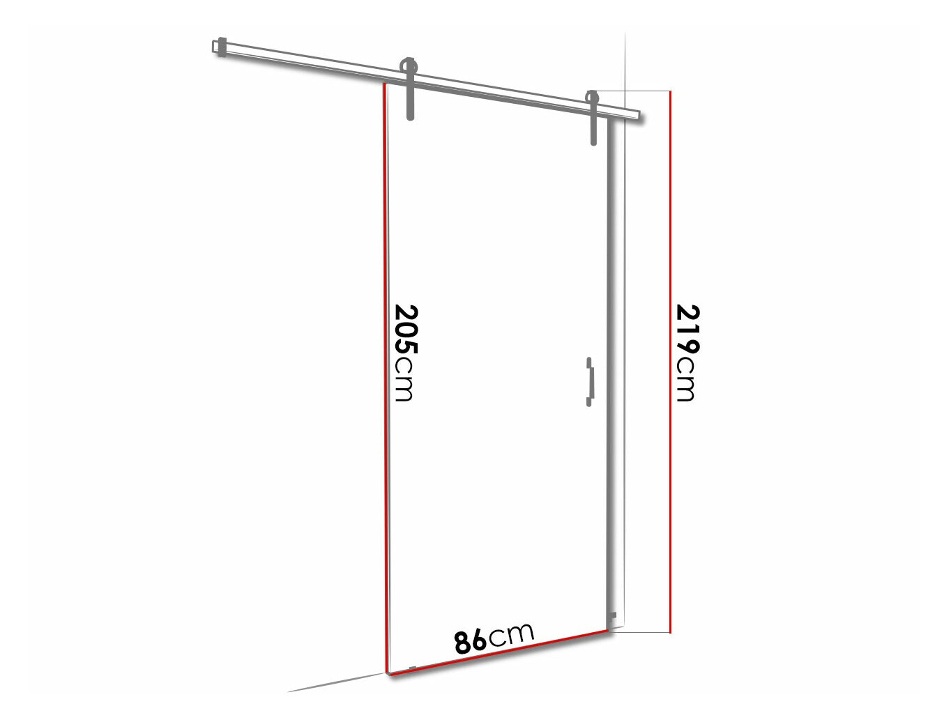 Klizna vrata Dover 165 (Sonoma hrast)