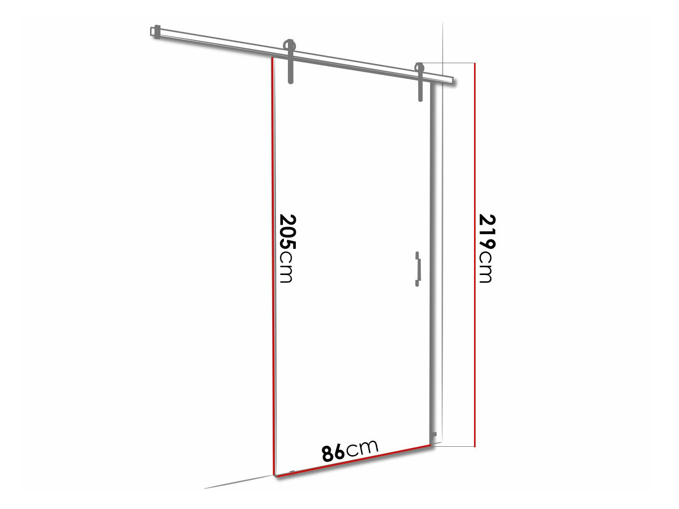 Klizna vrata Dover 165 (Tamni jasen)