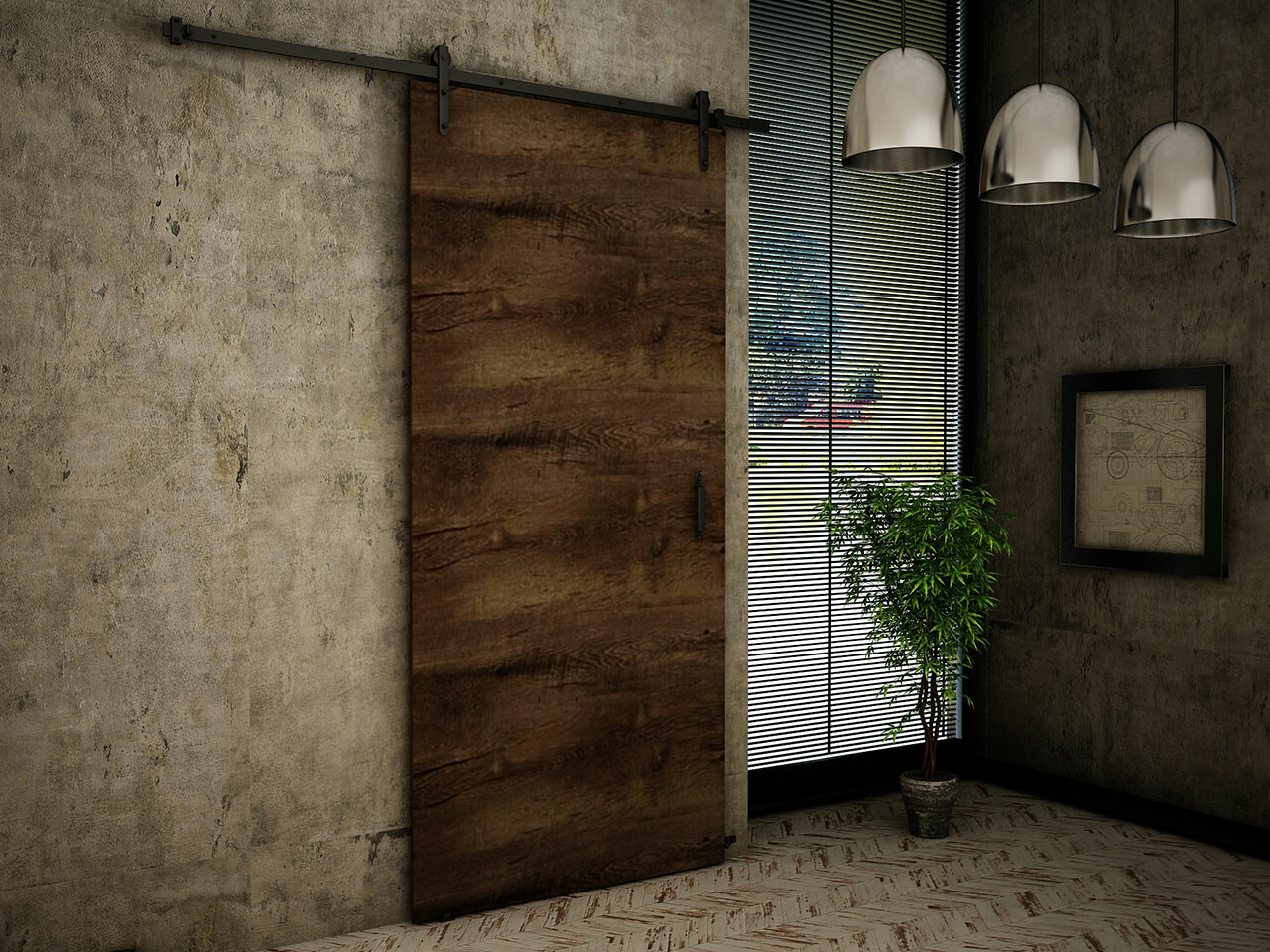 Klizna vrata Dover 167 (Tamni jasen)