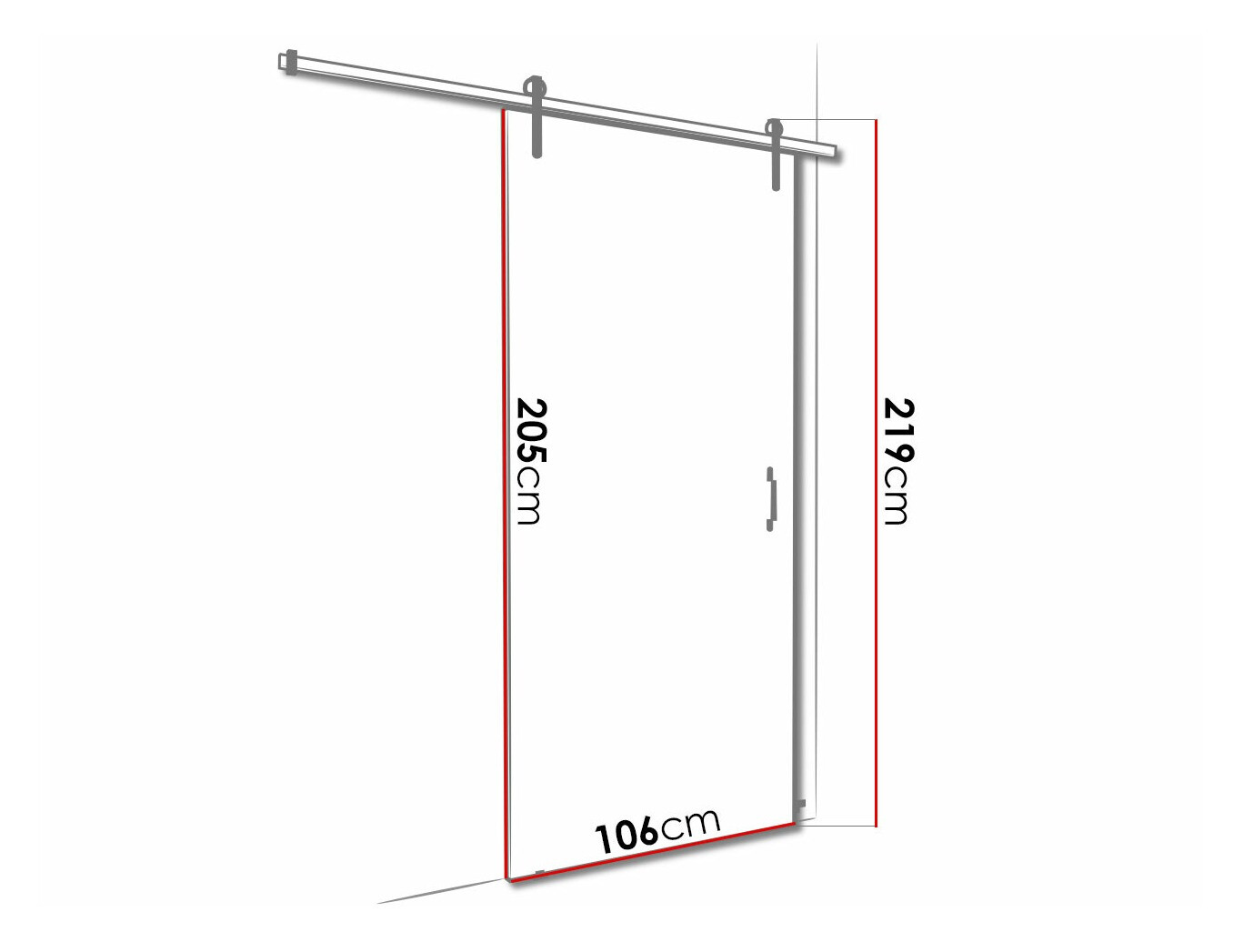 Klizna vrata Dover 167 (Tamni jasen)