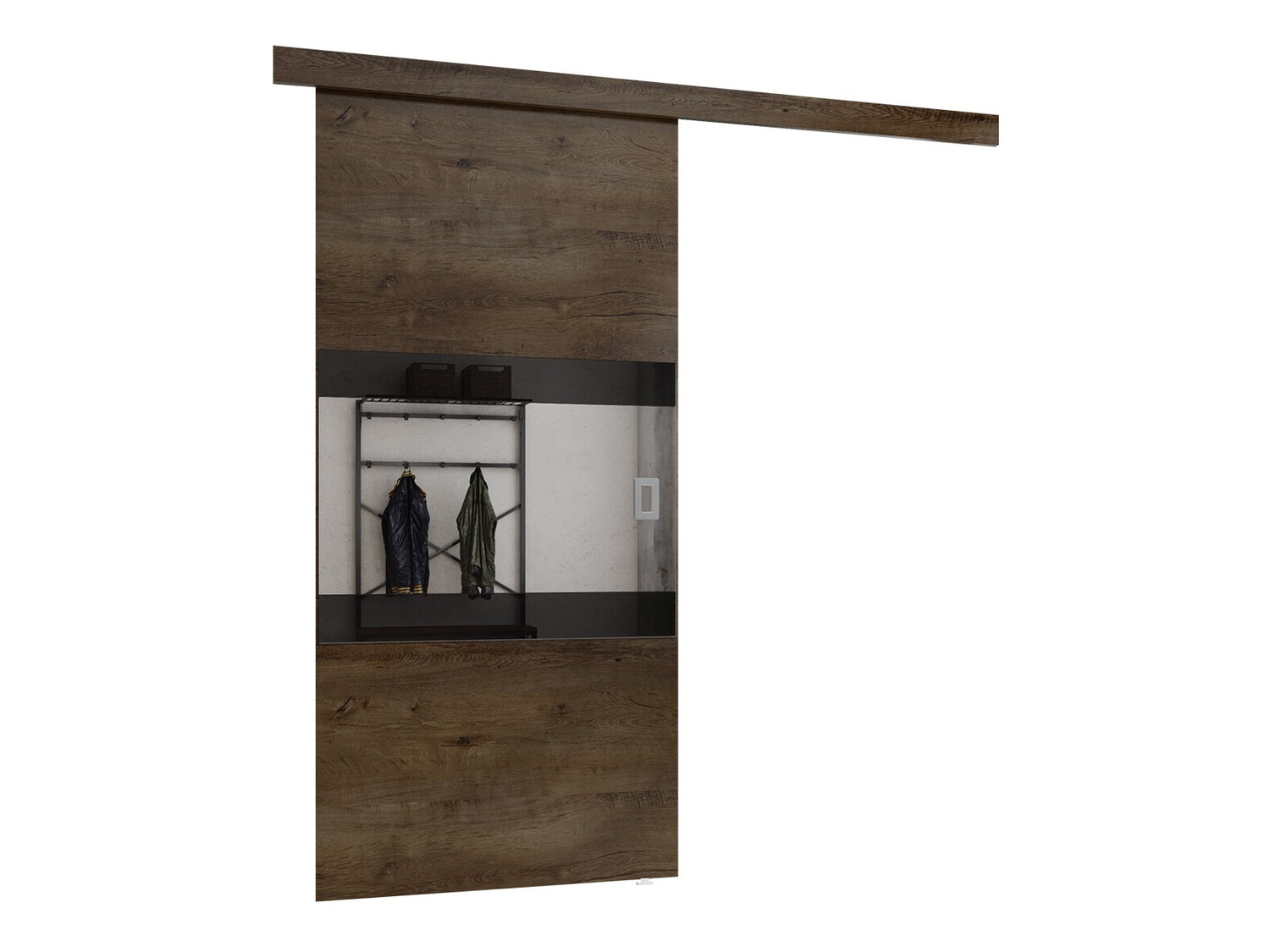 Klizna vrata Dover 174 (Tamni jasen + Crno)