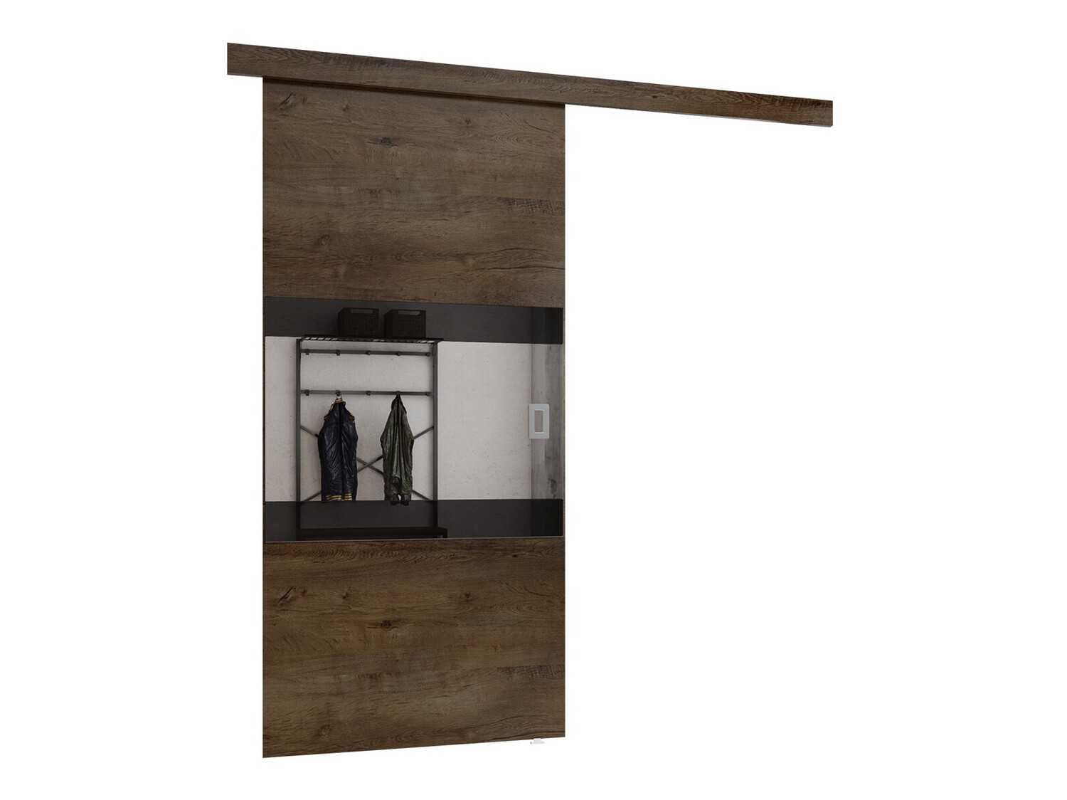 Klizna vrata Dover 175 (Tamni jasen + Crno)