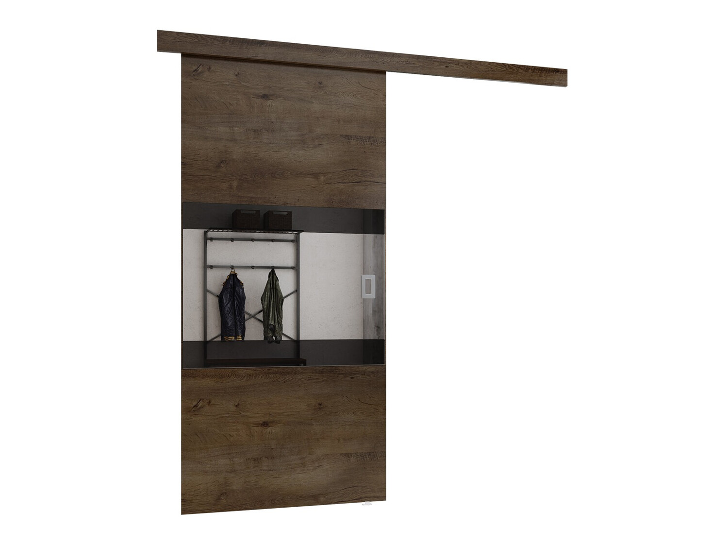 Klizna vrata Dover 176 (Tamni jasen + Crno)