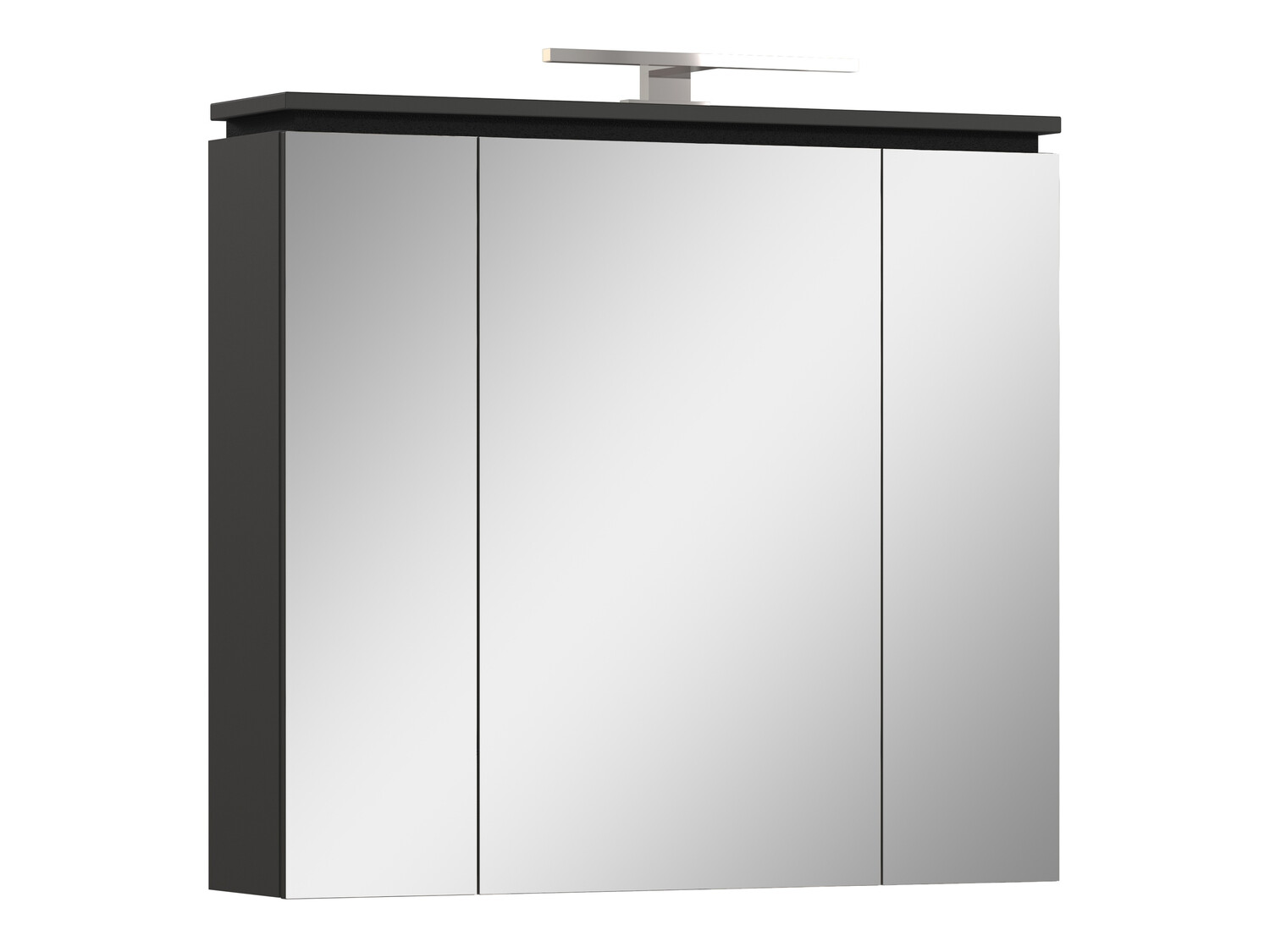 Ormarić za kupatilo sa ogledalom Larsalu 104 (Grafit)