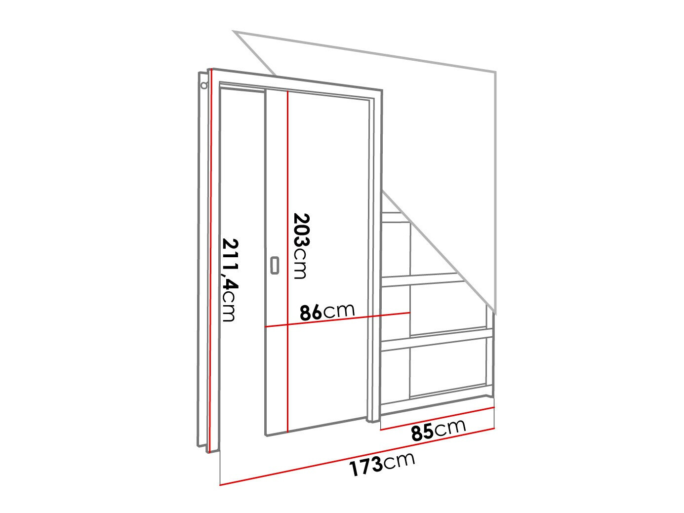 Klizna vrata Dover 183 (Tamni jasen)
