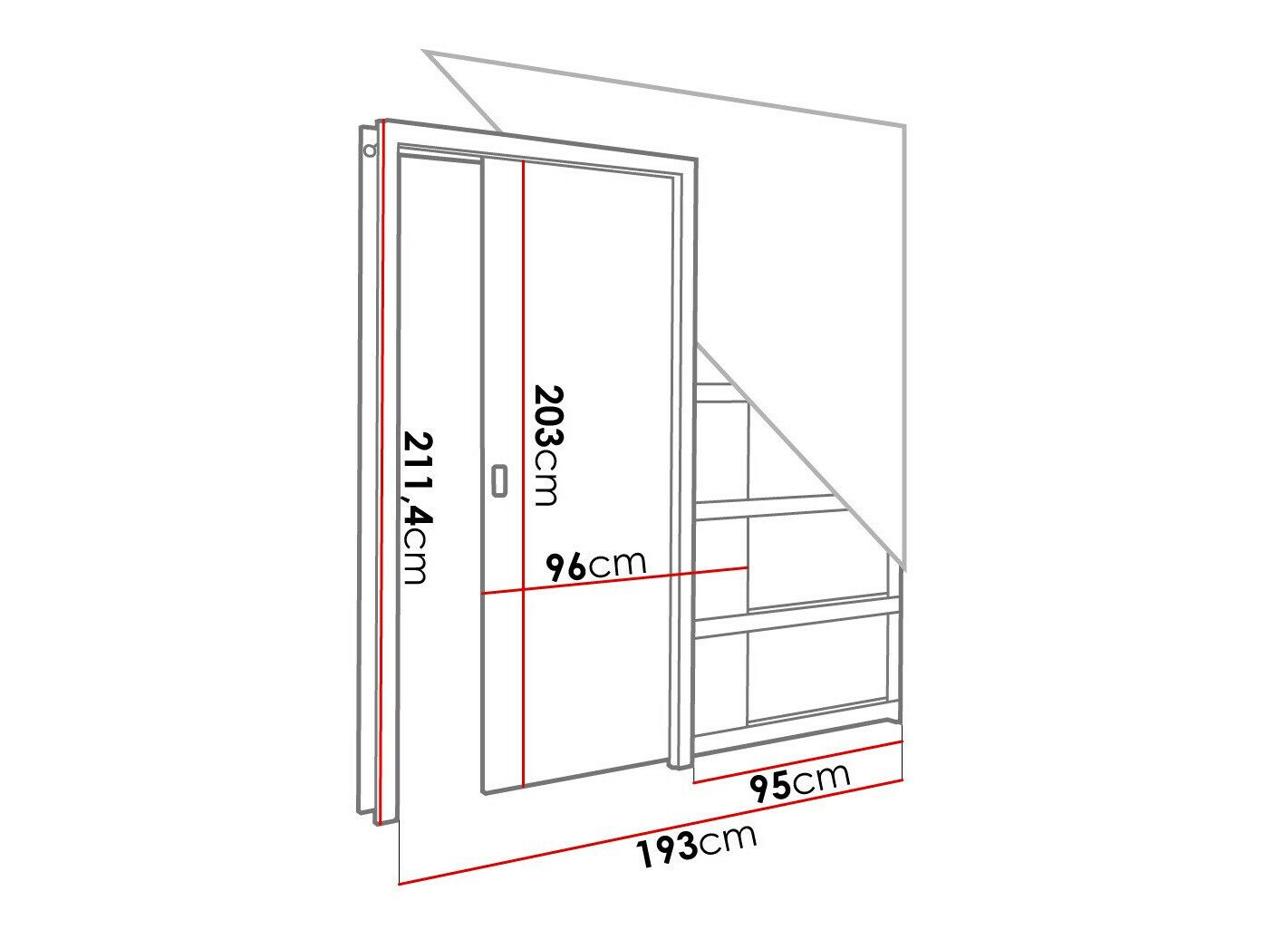 Klizna vrata Dover 184 (Belo)
