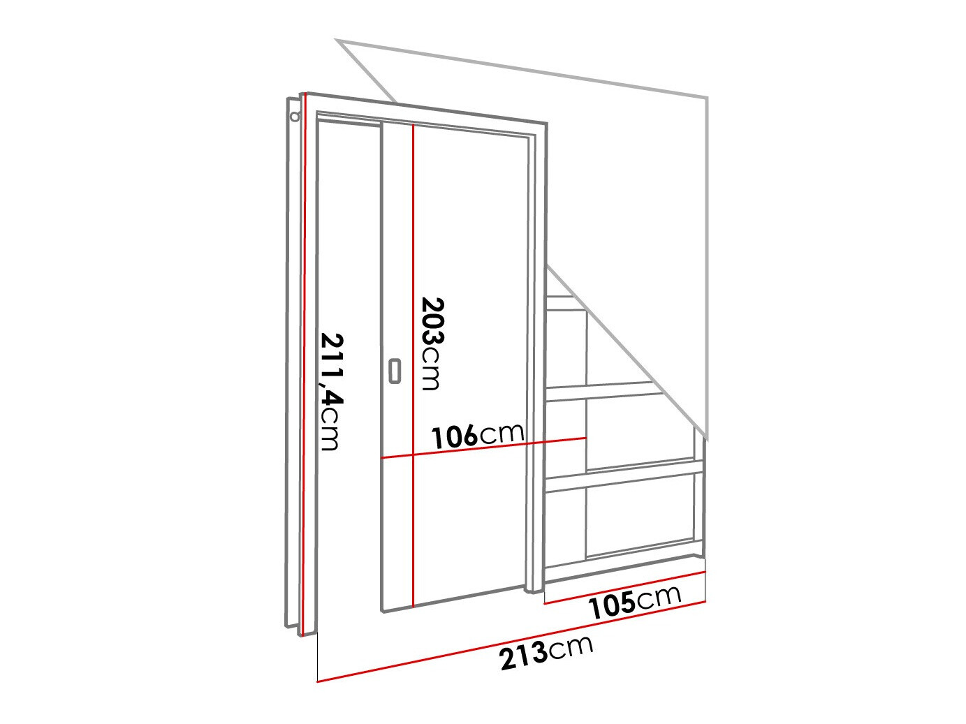 Klizna vrata Dover 185 (Belo)