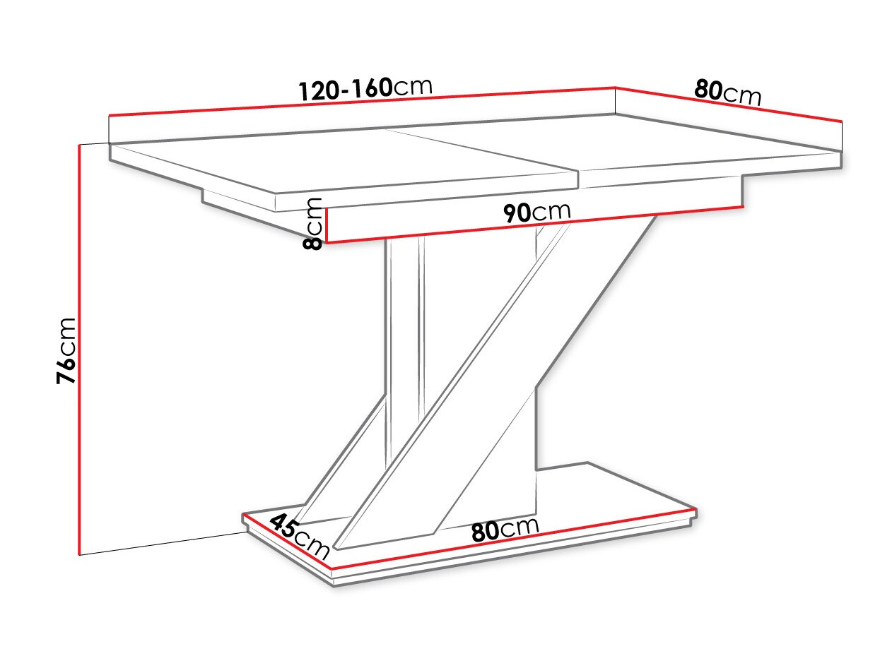 Sto Goodyear 105 (Crna visoki sjaj + Boja betona)